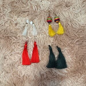 Colorful Tassel Earrings Set